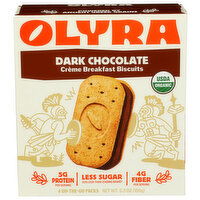 Olyra Dark Chocolate Creme Breakfast Biscuits - 1.32 Ounce - 4 Count