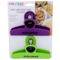 Kolorae Soft Grip Bag Clips - 2 Count