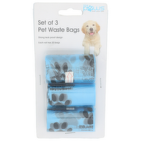 Blue Paws Pet Waste Bags - 3 Count