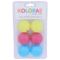 Kolorae Color Ping Pong Balls - 6 Count