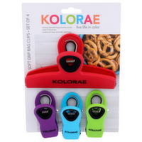 Kolorae Soft Grip Bag Clips - 4 Count