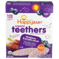 Happy Baby Organic Teethers Blueberry & Purple Carrot - 0.142 Ounce - 12 Count