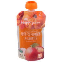 Happy Baby Stage 2 Clearly Crafted Apples Pumpkin & Carrots - 4 Ounce
