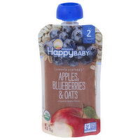 Happy Baby Stage 2 Clearly Crafted Apples Blueberries & Oats - 4 Ounce