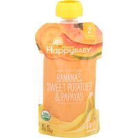 Happy Baby Organic Food Bananas, & Bananas, Sweet Potatoes And Papayas - 4 Ounce