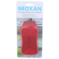 Broxan Silicone Sponge With Scraper - 1 Each