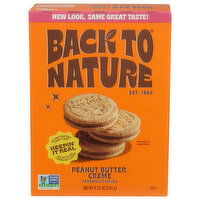 Back To Nature Peanut Butter Creme Sandwich Cookies - 8.25 Ounce