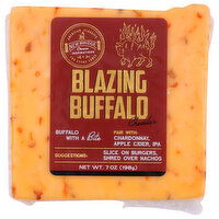 New Bridge Cheese, Cheddar, Blazing Buffalo - 7 Ounce
