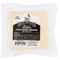 New Bridge Cheese Extra Sharp Cheddar, Vermont - 7 Ounce