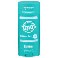 TOM'S OF MAINE Deodorant Stk Unscent - 3.25 Ounce