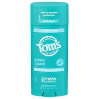 TOM's Of Maine Deodorant Stk Cln Coast - 3.25 Ounce