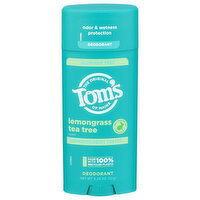 TOM'S OF MAINE Deodorant Stk Lmngrs Tea Tree - 3.25 Ounce