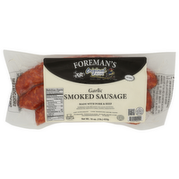 FOREMAN's Garlic Smoked Sausage Made With Pork And Beef - 16 Ounce