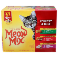 Meow Mix Poultry & Beef Variety Pack Cat Food - 2.75 Ounce - 24 Count