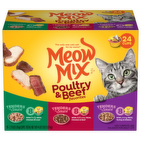 Meow Mix Poultry & Beef Favorites Variety Pack - 66 Ounce