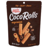 Sun Tropics Espresso Cocorolls Rolled Coconut Wafer - 4 Ounce