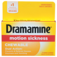 Dramamine Orange Flavored Motion Sickness - 8 Count