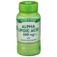 NATURE'S TRUTH Alpha Lipoci Acid + Biotin - 60 Count
