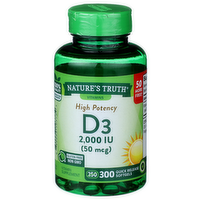 Nature's Truth Vitamins D3 2,000 Iu 50 Mcg - 300 Count