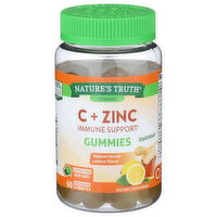 Nature's Truth Vitamins Honey Lemon C + Zinc - 60 Count