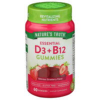 NATURE'S TRUTH D3+b12 Gummies - 60 Count