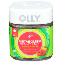 OLLY Snappy Apple Metabolism Gummy Rings - 30 Count