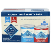 BLUE Chicken & Beef Dinner Homestyle Recipe Adult Dog Wet Food Variety Pack - 0.355 Kilogram - 6 Count