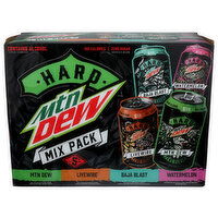 Mountain Dew Hard Mtn Malt Beverage, Zero Sugar, Mix Pack - 12 Count