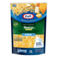 Kraft 2% Milk Mexican Style Four Cheese Shredded Natural Bag - 7 Ounce