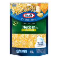 Kraft Mexican Style Four Cheese Finely Shredded Natural Bag - 8 Ounce