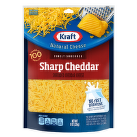 Kraft Sharp Cheddar Finely Shredded Natural Cheese Bag - 8 Ounce
