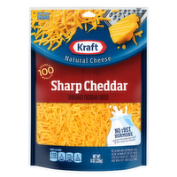 Kraft Sharp Cheddar Shredded Cheese, Bag - 8 Ounce
