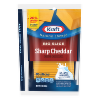 Kraft Sharp Cheddar Natural Cheese Slices - 8 Ounce