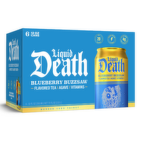 Liquid Death Blueberry Buzzsaw Flavored Black Tea - 12 Fluid Ounce - 6 Count
