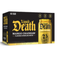 Liquid Death Mango Chainsaw Sparkling Water 6pk - 12 Fluid Ounce - 6 Count