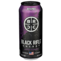 Black Rifle Coffee Company Grape Carbonated Caffine Energy Zero Sugar Drink, Grapex - 16 Fluid Ounce