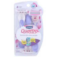 Schick Quattro For Women Sensitive Skin 4 Blades - 3 Count