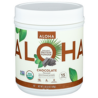 Aloha Chocolate Organic Protein Powder - 16.3 Ounce
