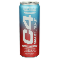 C4 Cherry Berry Lime Carbonated Smart Energy Sparkling - 12 Fluid Ounce