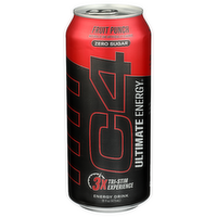 C4 Fruit Punch Carbonated Ultimate Energy Carb - 16 Fluid Ounce