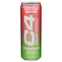 C4 Strawberry Guava Carbonated Smart Energy Sparkling - 12 Fluid Ounce