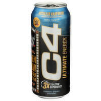 C4 Ruthless Raspberry Carbonated Ultimate Energy Carb - 16 Fluid Ounce