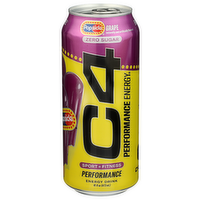 C4 Grape Popsicle Carbonated Performance Energy X - 16 Fluid Ounce