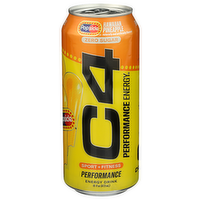 C4 Hawaiian Pineapple Popsicle Carbonated Performance Energy X - 16 Fluid Ounce