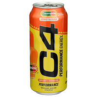 C4 Orange Creamsicle Carbonated Performance Energy X Popsicle - 16 Fluid Ounce