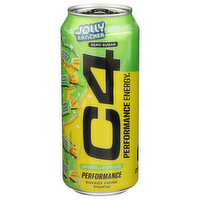 C4 Green Apple Jolly Rancher Carbonated Performance Energy - 16 Fluid Ounce