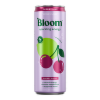 Bloom Cherry Lime Sparkling Energy Drink - 12 Fluid Ounce
