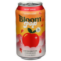 Bloom Pop Crisp Apple Prebiotic Soda - 12 Fluid Ounce