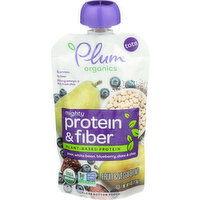 Plum Organics Toddler Puree Pouch Pear, White Bean, Blueberry Date & Chia - 4 Ounce