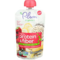 Plum Organics Toddler Puree Pouch Banana, White Bean, Strawberry & Chia - 4 Ounce